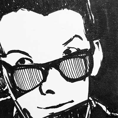 Porträtt Elvis Costello